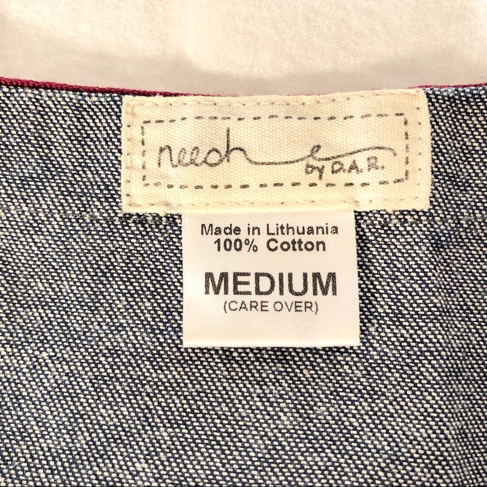 ❗️SOLD❗️Neesh by D.A.R. Denim & Ribbon Skirt M - Picture 2 of 4